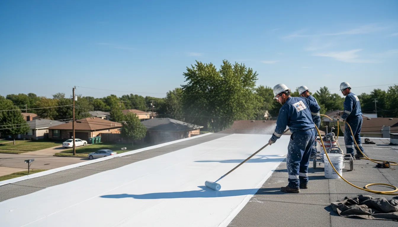 Commercial roof coating in Michigan City, MS near me